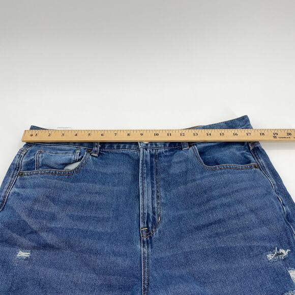 AMERICAN EAGLE Jeans High Waist Distressed Raw Hem Ankle Womens 16 (see note) - Picture 5 of 8